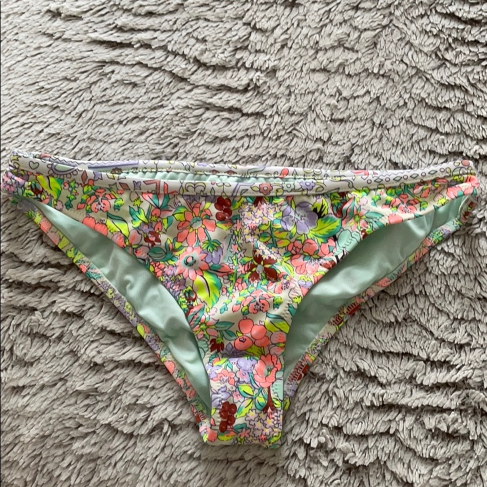 Victoria Secret’s swim bottom ruffles bright